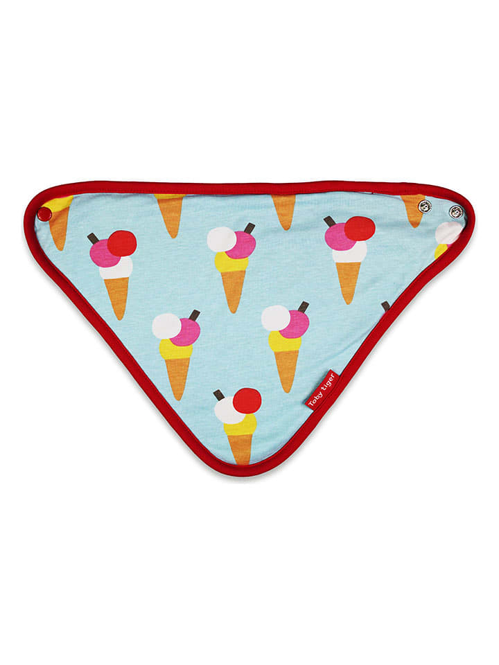 Toby Tiger Chusta trójkątna w kolorze błękitnym - 32 x 22 cm rozmiar: onesize