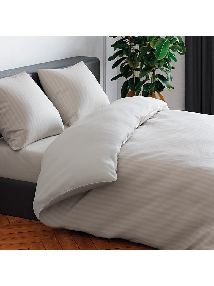 CXL by Christian Lacroix Komplet pościeli satynowej w kolorze beżowym rozmiar: 200x220 cm