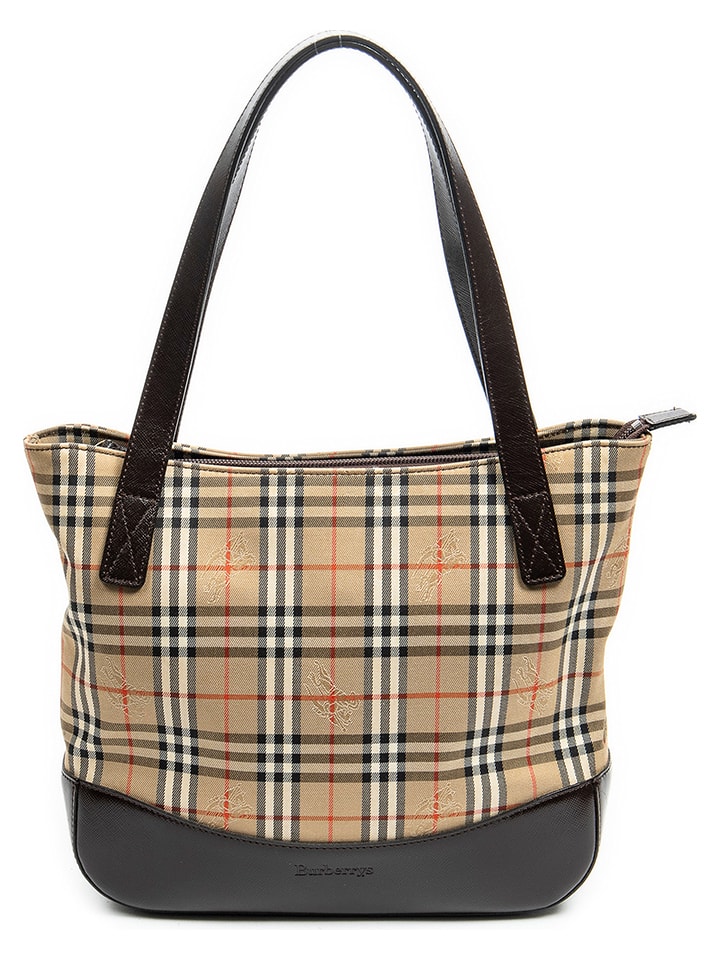 Burberry Torebka w kolorze beżowo-czerwonym - 25 x 23 x 7 cm rozmiar: onesize