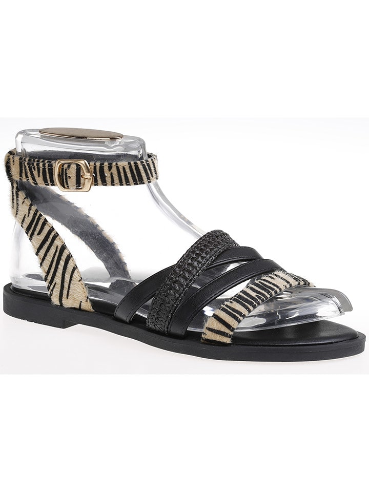 C'M Sandały w kolorze beżowo-czarnym rozmiar: 39