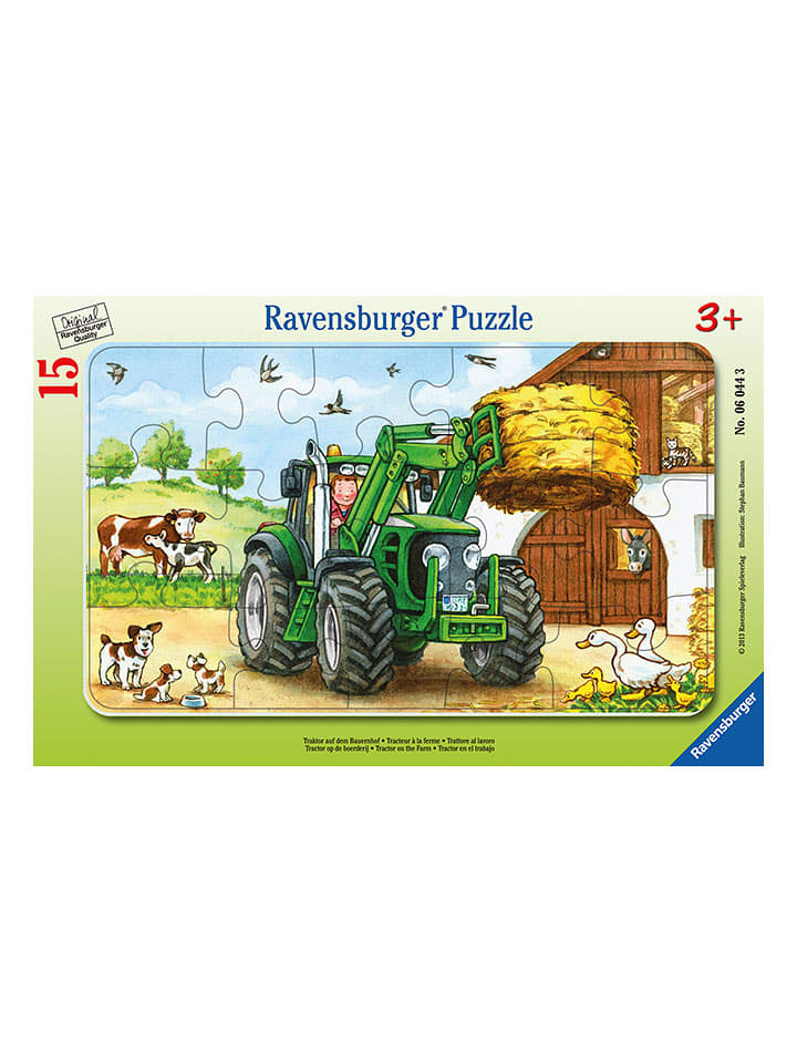 Ravensburger 15-częściowe puzzle "Tractor on the farm" - 3+ rozmiar: onesize