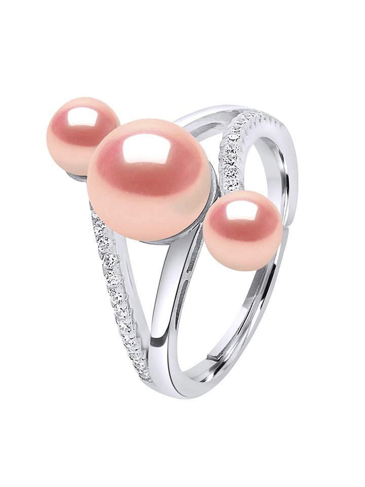 Mitzuko Srebrny pierścionek z perłami rozmiar: onesize