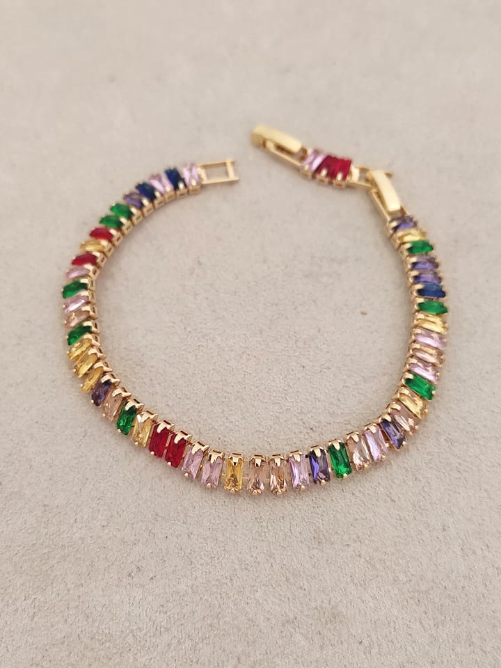 Nakkash Pozłacana bransoletka z cyrkoniami rozmiar: onesize