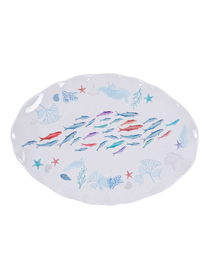 Amadeus Półmisek "Isao" w kolorze biało-błękitnym - 40 x 30 cm rozmiar: onesize