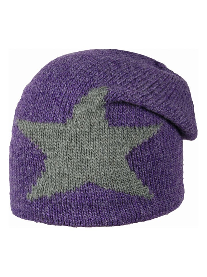 Döll Wełniana czapka w kolorze fioletowym rozmiar: 55 cm