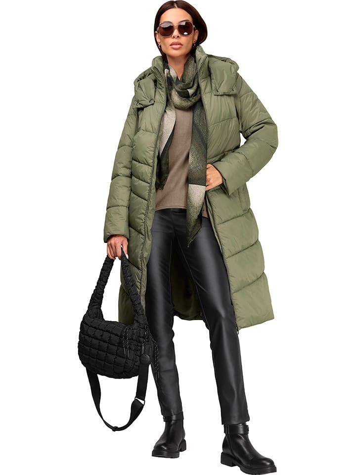 Heine Płaszcz pikowany w kolorze khaki rozmiar: 48