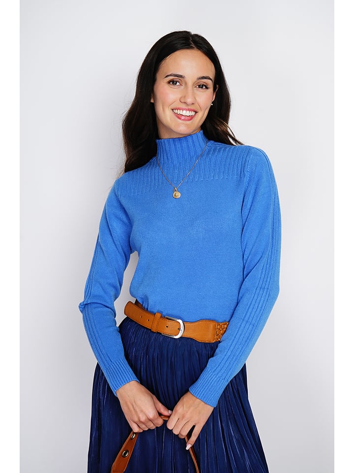 ASSUILI Sweter w kolorze niebieskim rozmiar: 38