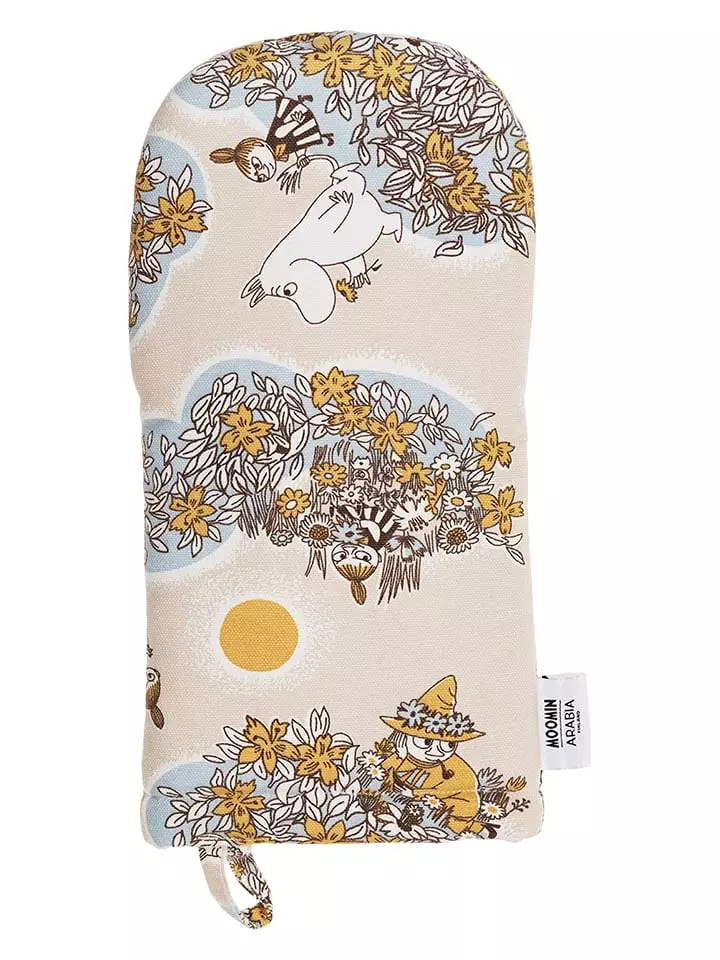 Moomin Rękawica kuchenna "Friends Forever" w kolorze beżowo-żółtym - 15 x 34 cm rozmiar: onesize
