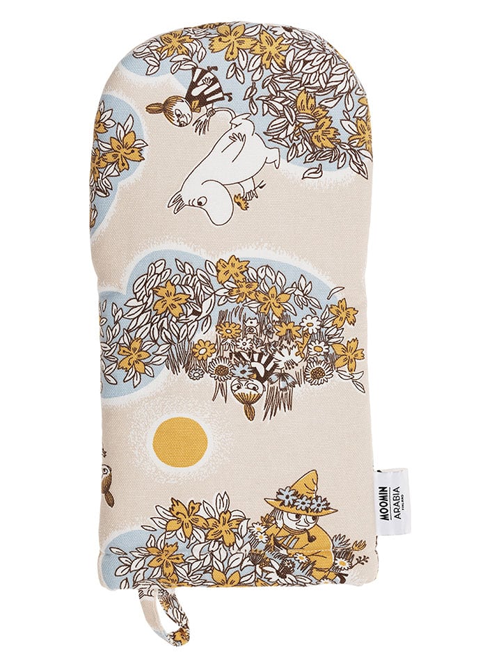Moomin Rękawica kuchenna "Friends Forever" w kolorze beżowo-żółtym - 15 x 34 cm rozmiar: onesize
