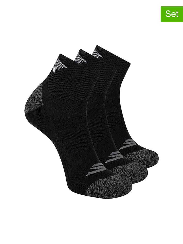 Skechers Skarpety (3 pary) w kolorze czarnym rozmiar: 43-46