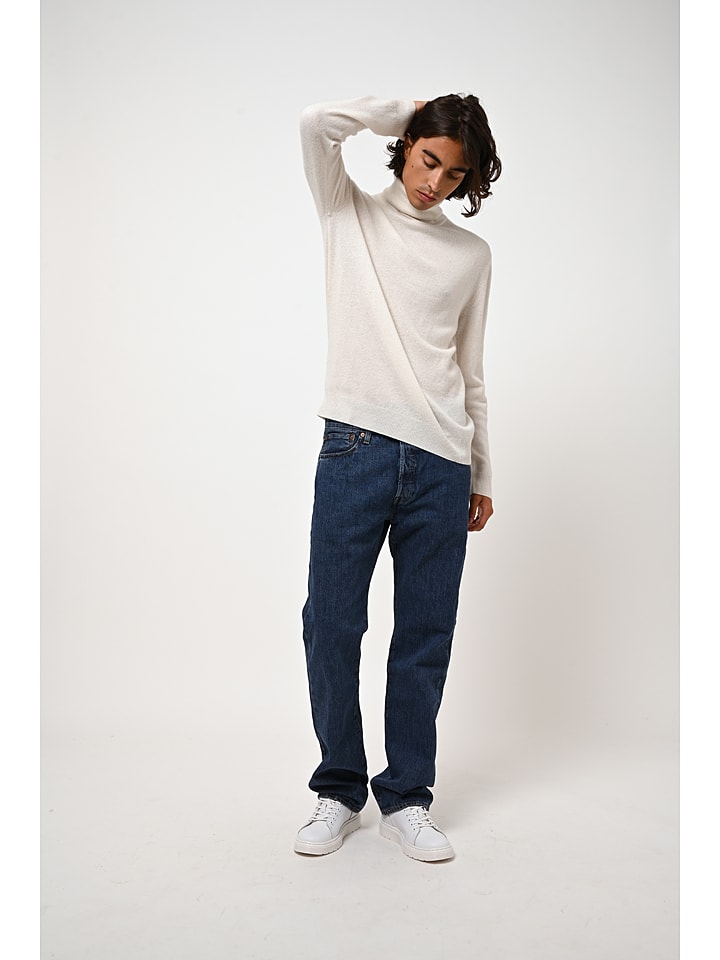 AUTHENTIC CASHMERE Kaszmirowy golf "Bange" w kolorze kremowym rozmiar: M