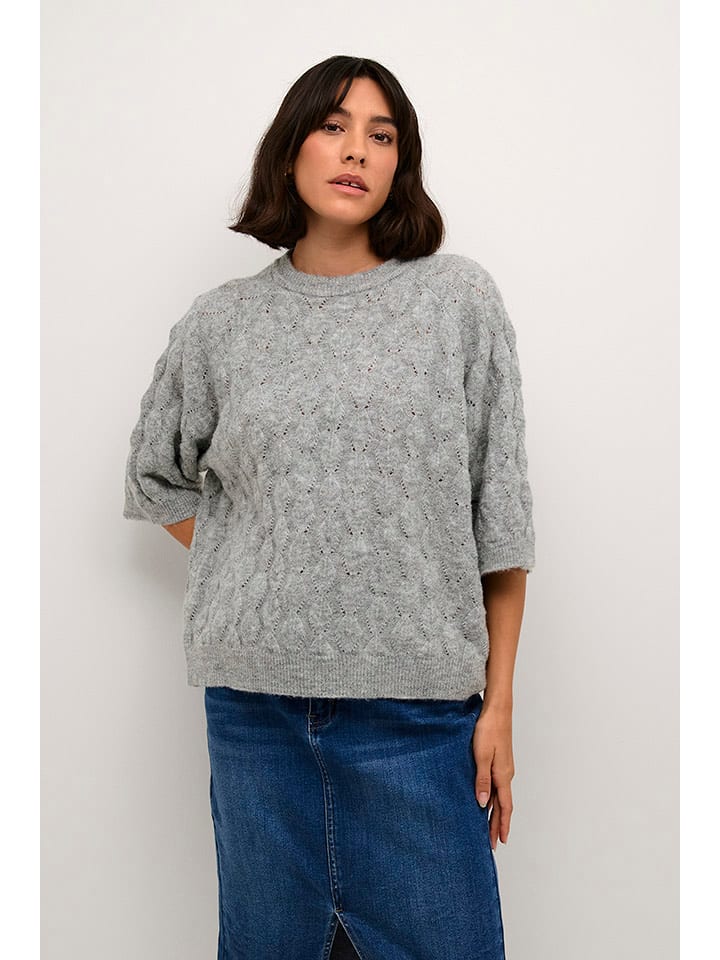 Kaffe Sweter w kolorze jasnoszarym rozmiar: M