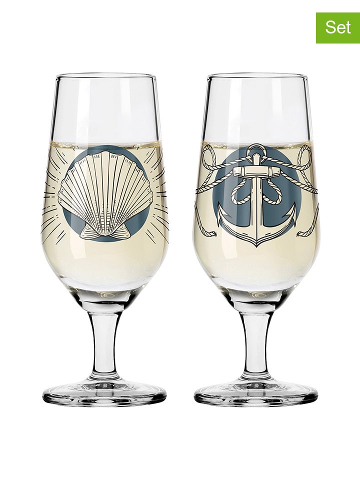 RITZENHOFF Kieliszki (2 szt.) "Brauchzeit" w kolorze niebieskim do shotów - 55 ml rozmiar: onesize