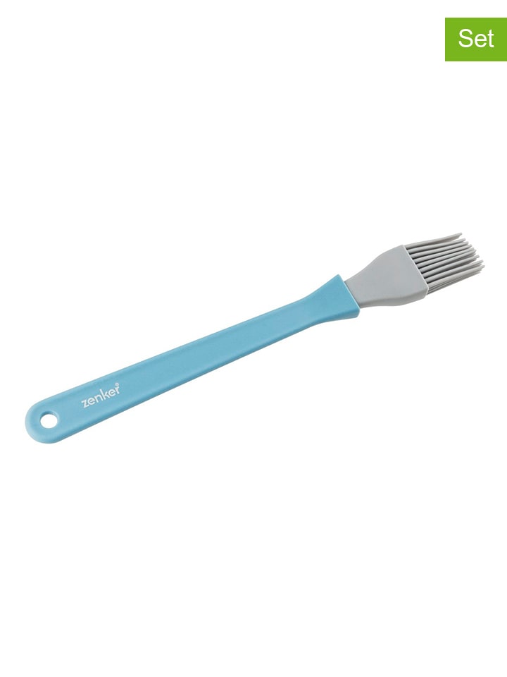 Zenker Pędzelki cukiernicze (2 szt.) w kolorze błękitno-jasnoszarym - dł. 25 cm rozmiar: onesize
