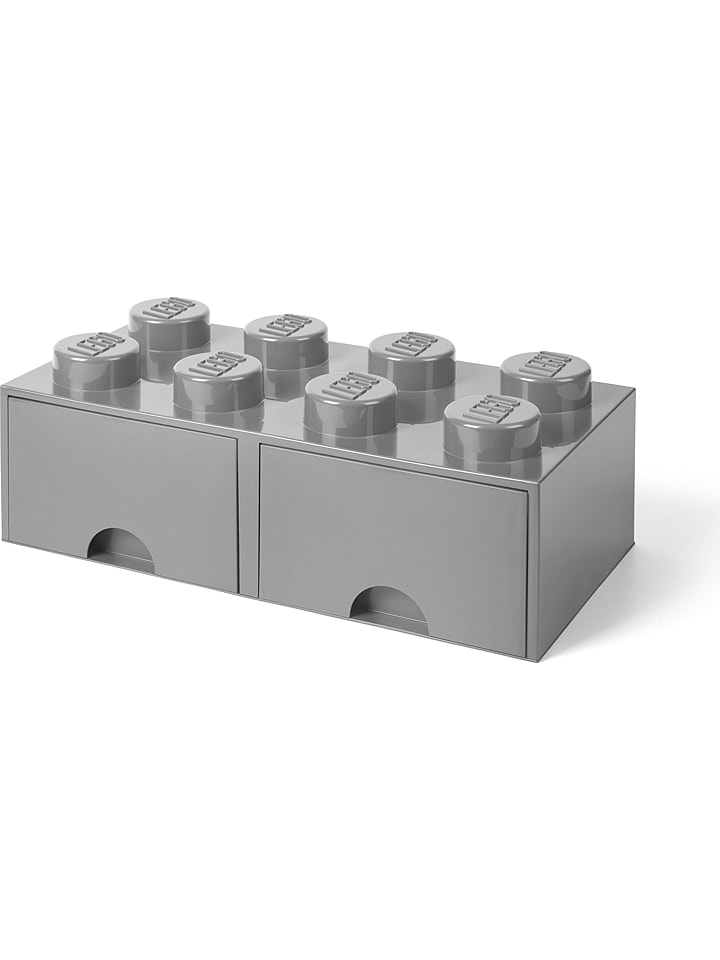 LEGO Pojemnik "Brick 8" w kolorze szarym z szufladami - 50 x 18 x 25 cm rozmiar: onesize
