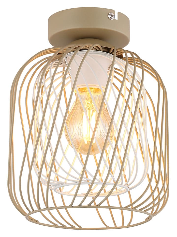 Globo lighting Lampa sufitowa "Dichti" w kolorze beżowym - wys. 24,5 x Ø 18 cm rozmiar: onesize