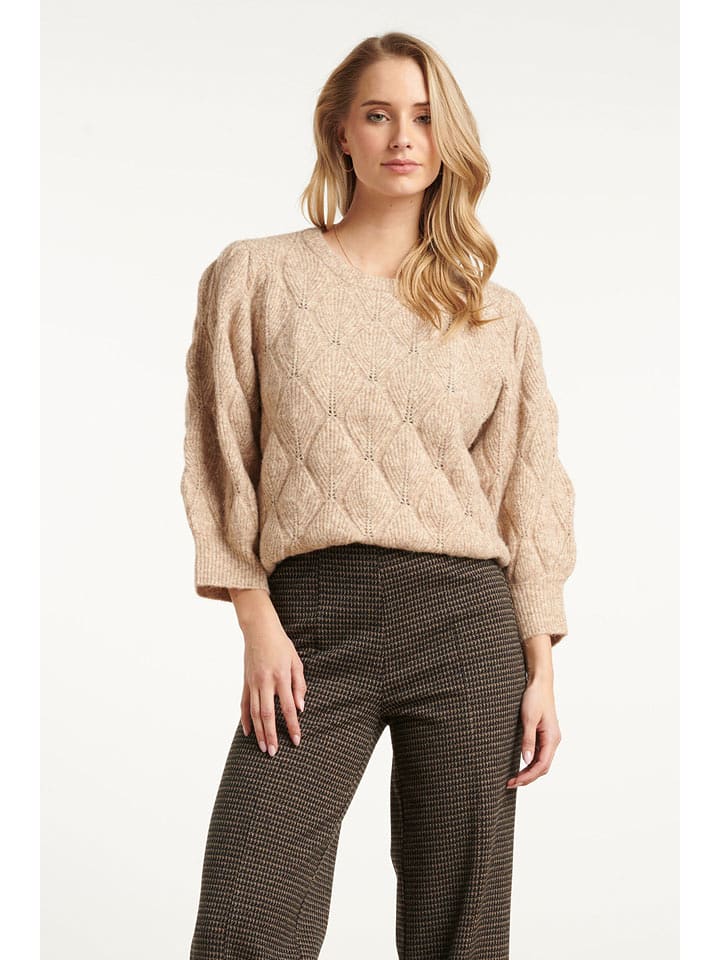 Smashed Lemon Sweter w kolorze beżowym rozmiar: 3XL