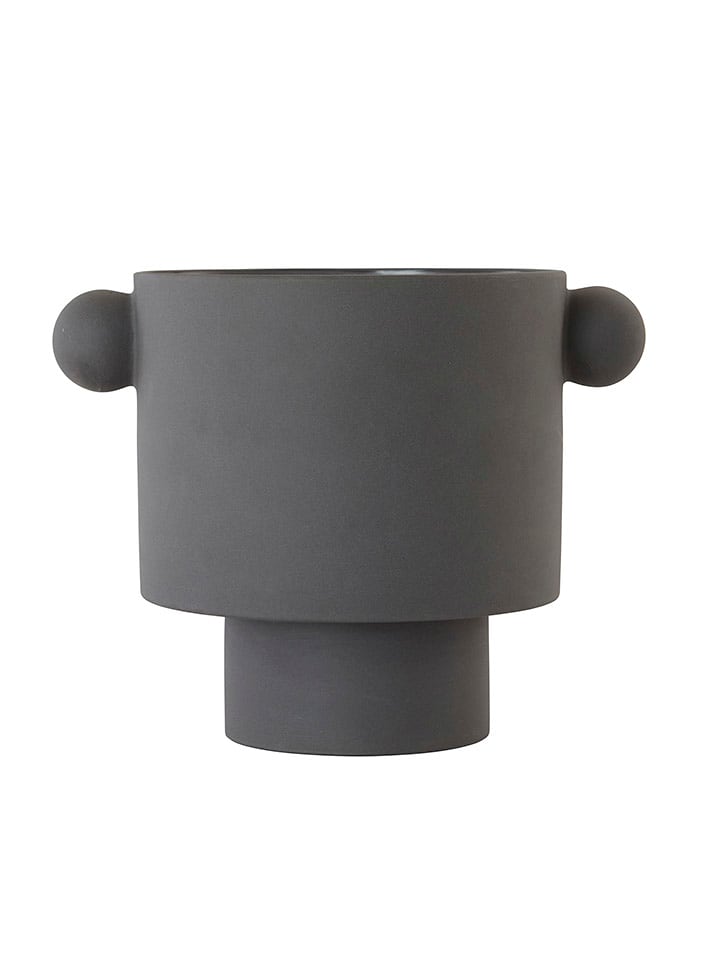 OYOY living design Doniczka "Inka Kana" w kolorze szarym - wys. 23 x Ø 30 cm rozmiar: onesize