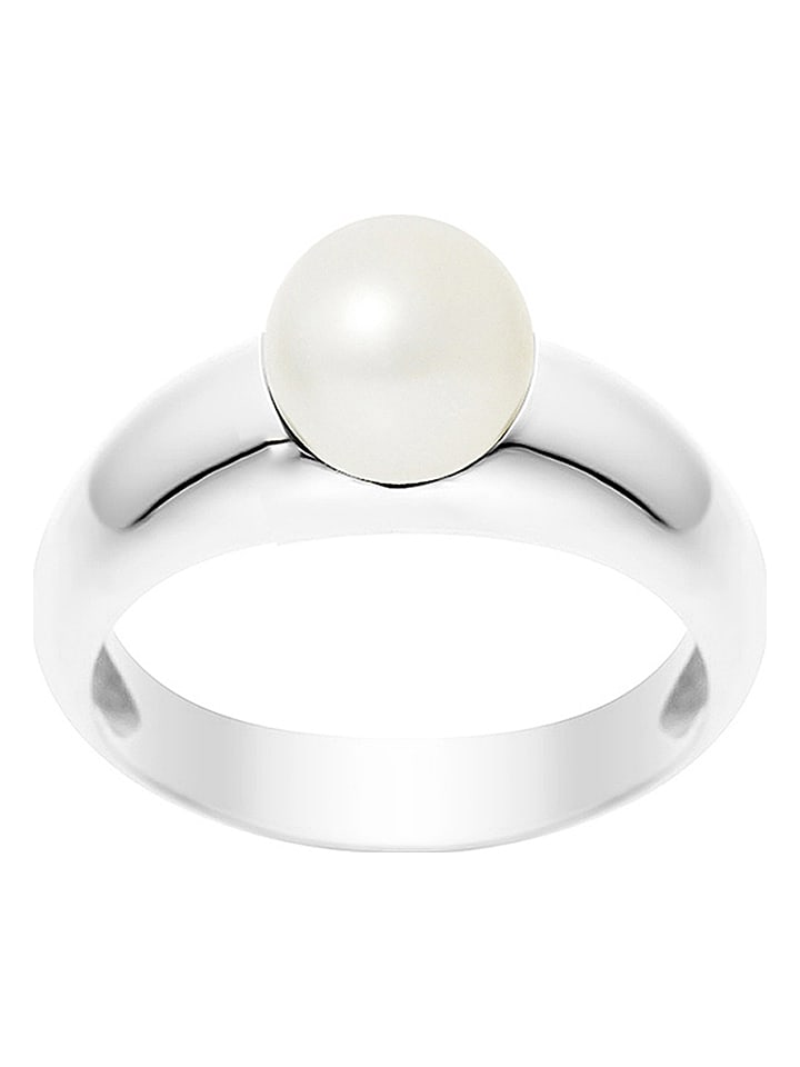 Pearl Addict Srebrny pierścionek z perłą rozmiar: 54