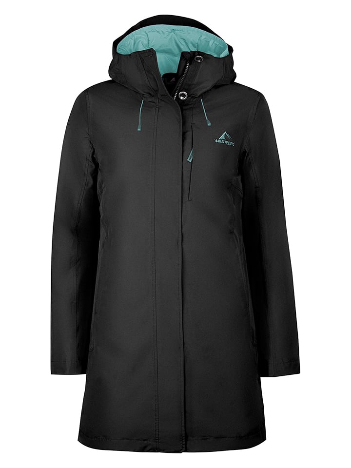 Westfjord Parka 3w1 "Skogafoss" w kolorze czarno-turkusowym rozmiar: XS