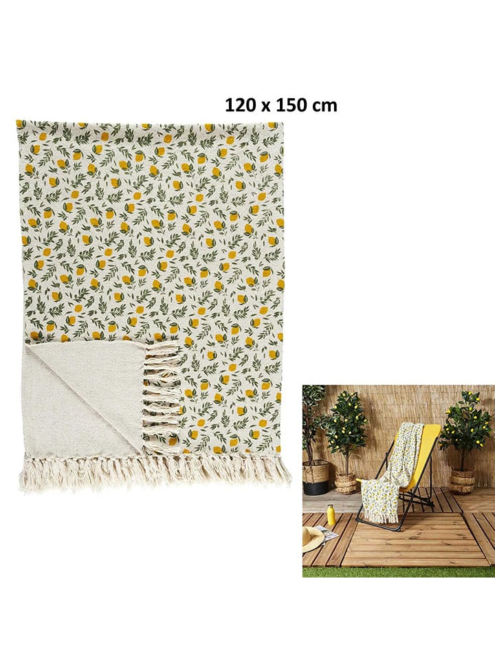 Garden Spirit Koc w kolorze żółto-zielonym - 150 x 120 cm rozmiar: onesize