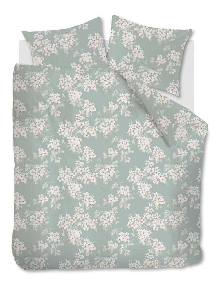 ariadne Komplet pościeli "Blooming Flowers" w kolorze błękitno-szarym rozmiar: 155x220 cm