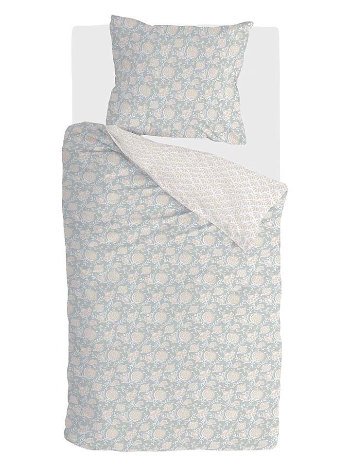 Walra Komplet pościeli renforcé "Indian" w kolorze zielono-beżowym rozmiar: 140x220 cm