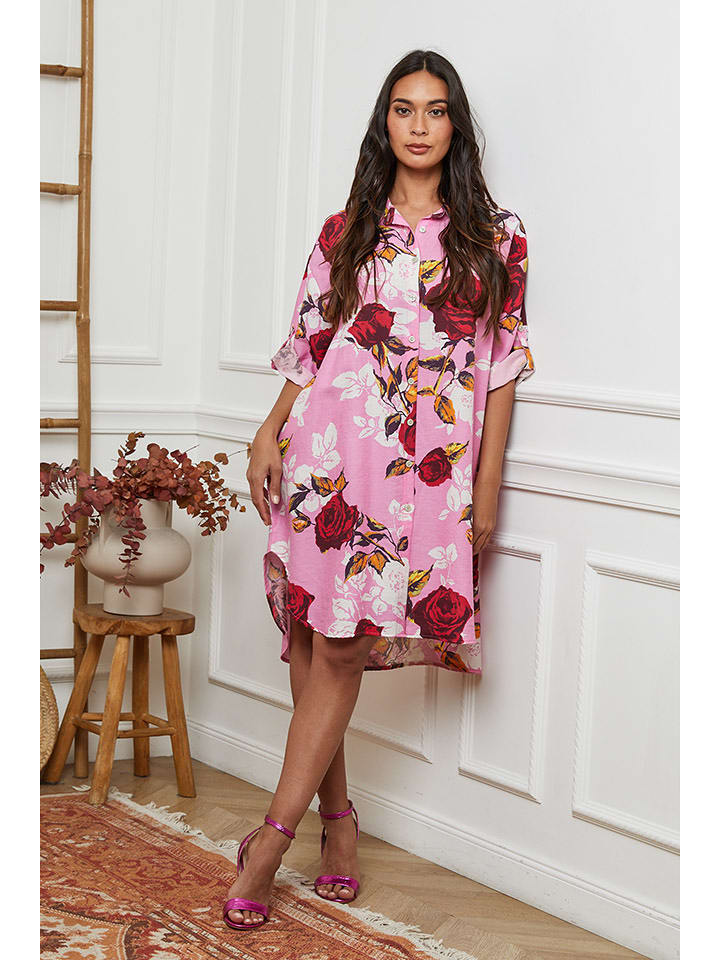 La Compagnie Du Lin Sukienka w kolorze jasnoróżowym rozmiar: M