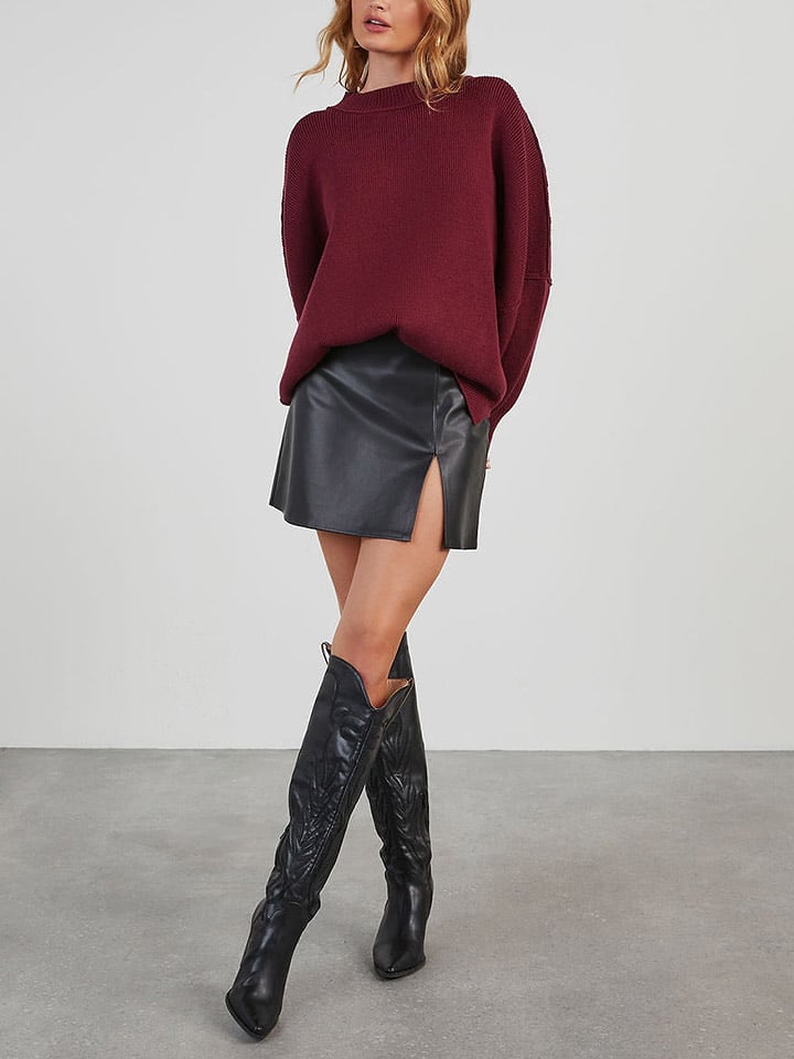 Milan Kiss Sweter w kolorze bordowym rozmiar: M