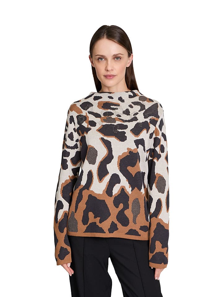 Betty Barclay Sweter w kolorze beżowo-brązowo-szarym rozmiar: 42