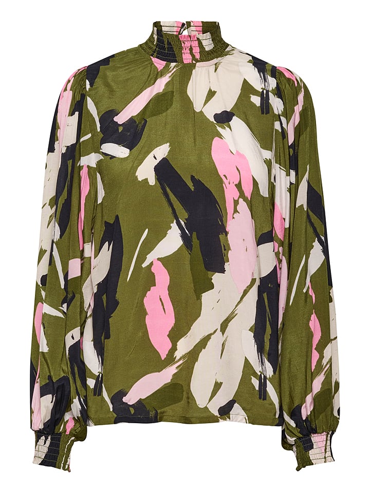 Kaffe Bluzka "Rosa" w kolorze khaki rozmiar: 42