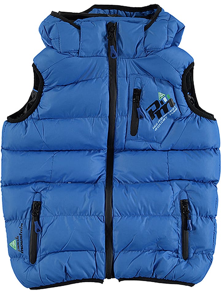 Peak Mountain Kamizelka pikowana "Ecarti" w kolorze niebiesko-czarnym rozmiar: 176