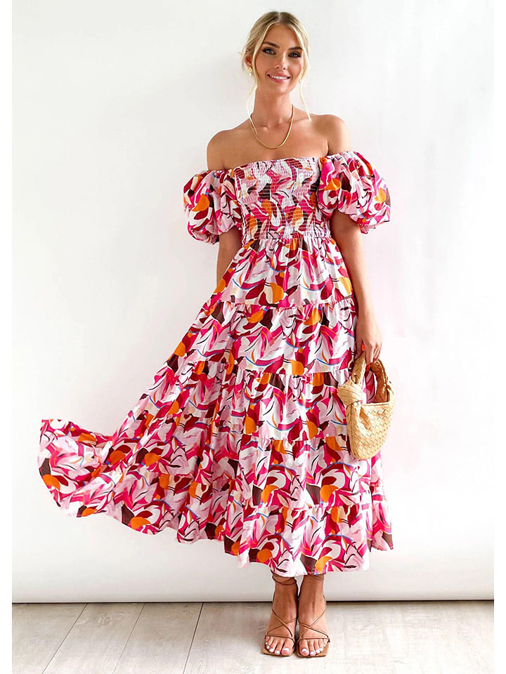 Tazga Sukienka w kolorze różowo-białym rozmiar: 40