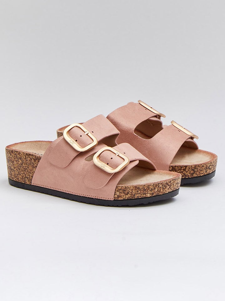 Bellucci Klapki w kolorze jasnoróżowym na koturnie rozmiar: 37