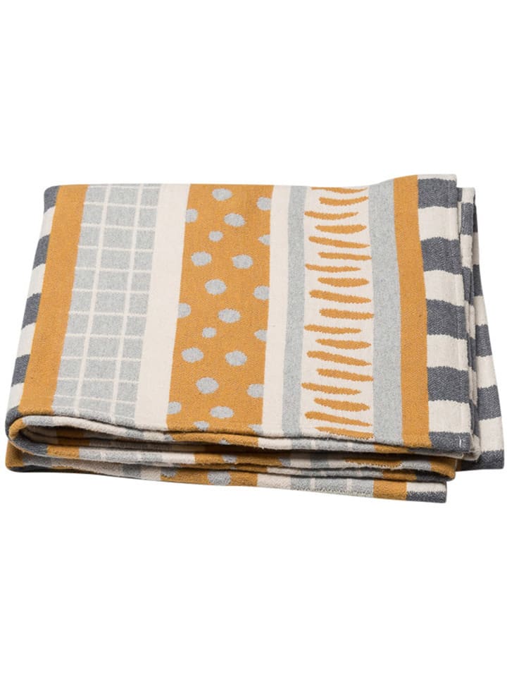 David Fussenegger Koc "Nova - Mustermix" w kolorze żółto-szarym do zabawy rozmiar: 145x145 cm