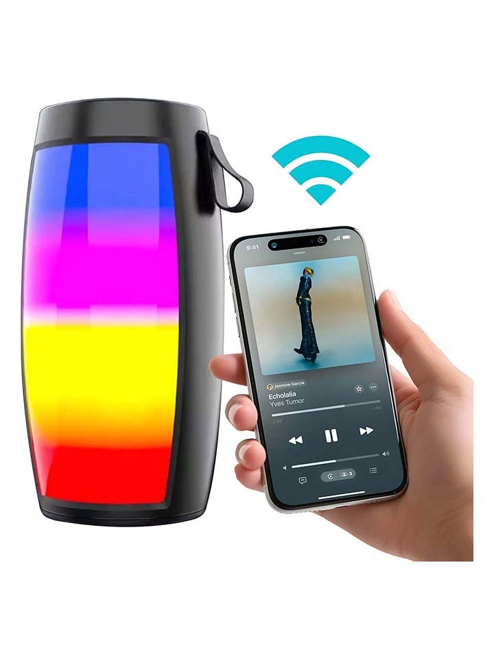 SWEET ACCESS Głośnik Bluetooth LED w kolorze czarnym z oświetleniem rozmiar: onesize