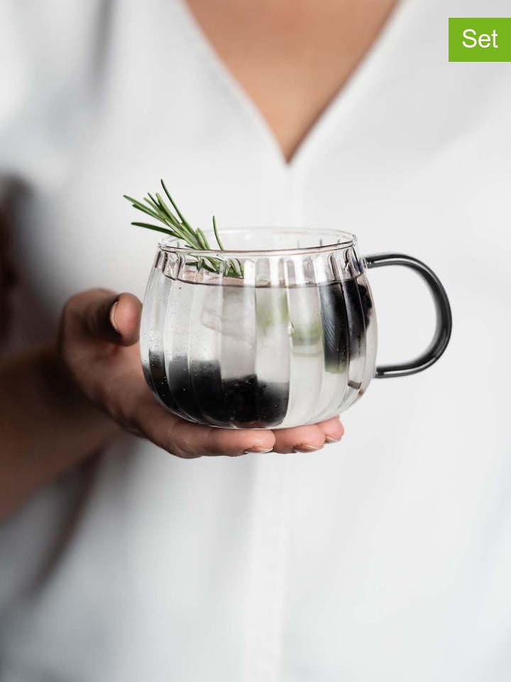 Vialli Design Szklanki (2 szt.) "Tulip" w kolorze szarym - 350 ml rozmiar: onesize