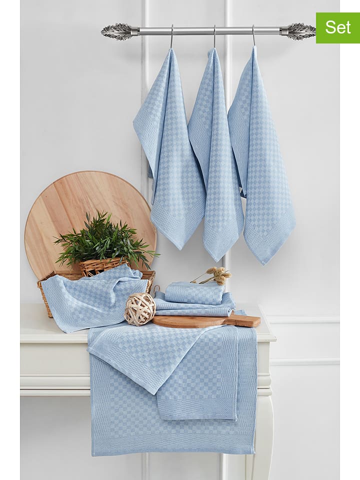 Violeta Home Ściereczki (10 szt.) w kolorze błękitnym do naczyń - 60 x 40 cm rozmiar: 40x60 cm