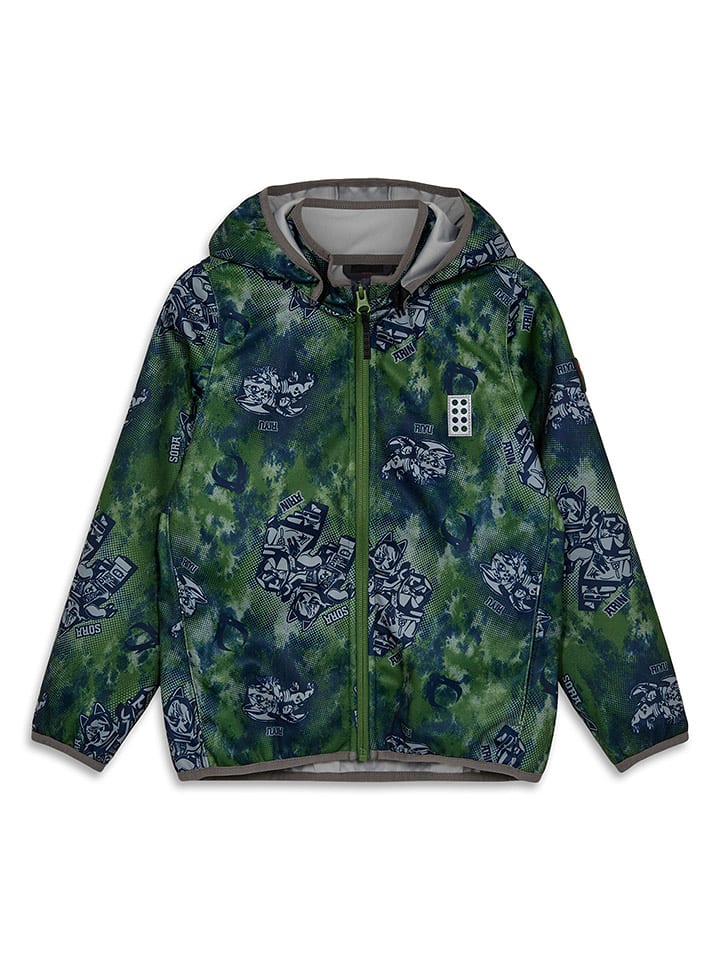 LEGO Kurtka softshellowa w kolorze granatowo-zielonym rozmiar: 104