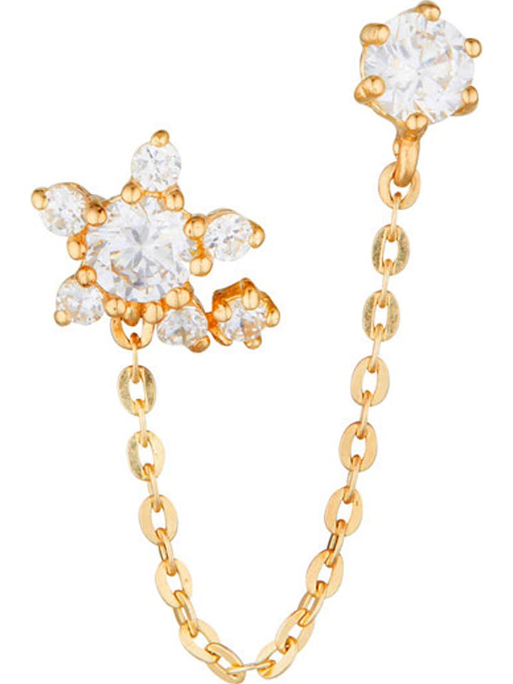 OR ÉCLAT Złote kolczyki-wkrętki "Duchesse" z cyrkoniami rozmiar: onesize