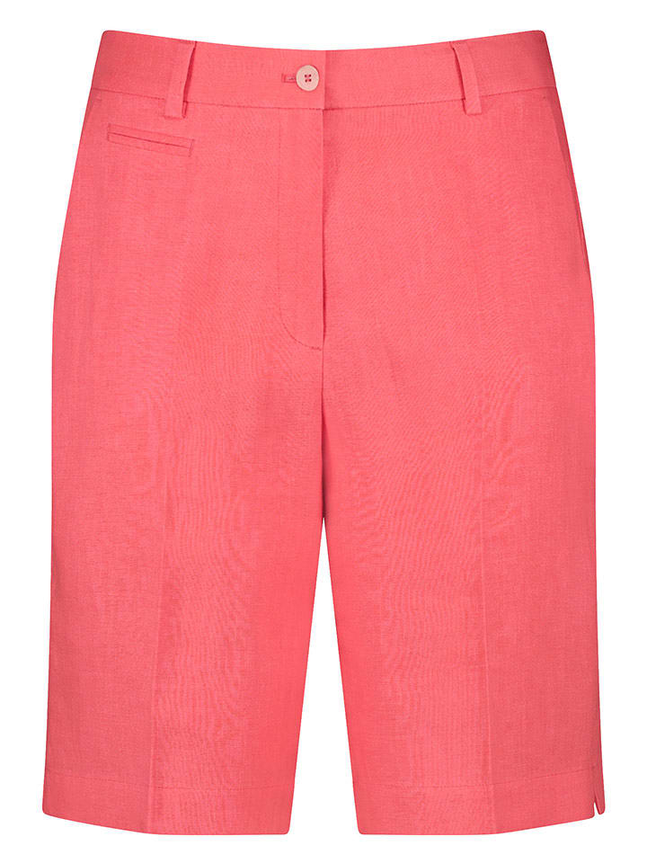 Gerry Weber Lniane bermudy w kolorze czerwonym rozmiar: 40