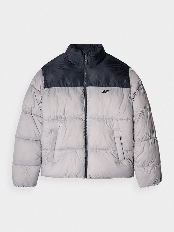4F Kurtka pikowana w kolorze szarym rozmiar: M