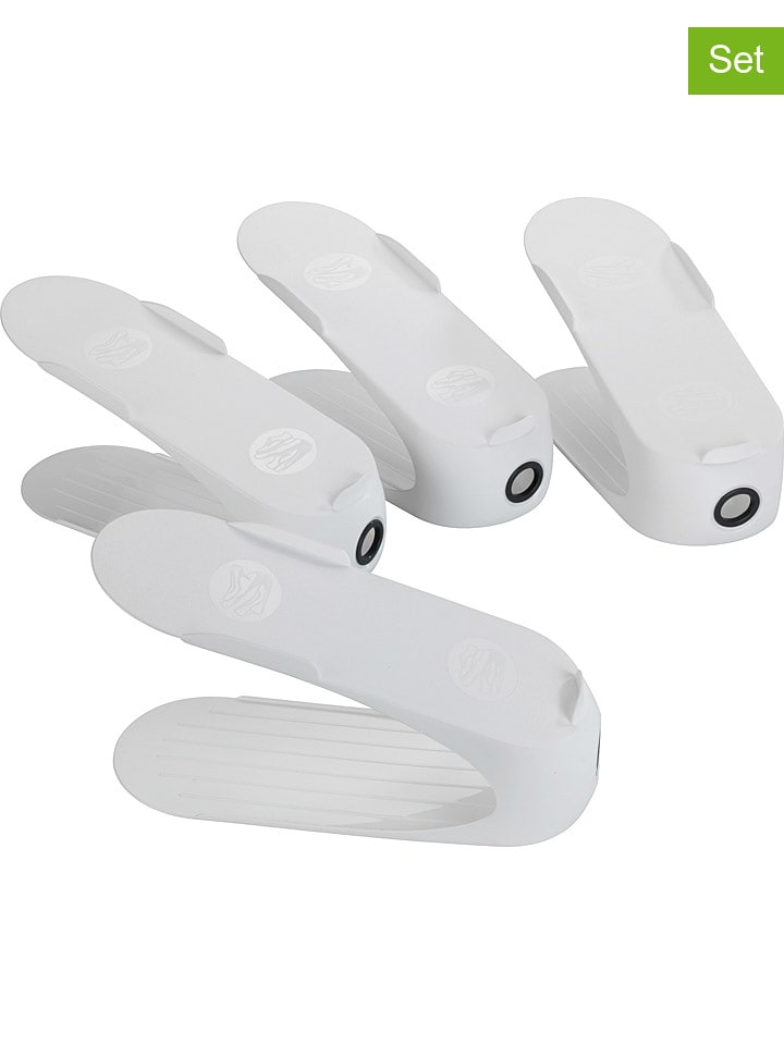 Wenko Stojaki (4 szt.) w kolorze białym na buty - 29 x 15 x 11,5 cm rozmiar: onesize