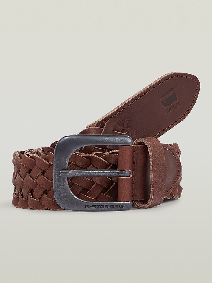 G-Star Skórzany pasek w kolorze jasnobrązowym rozmiar: 90