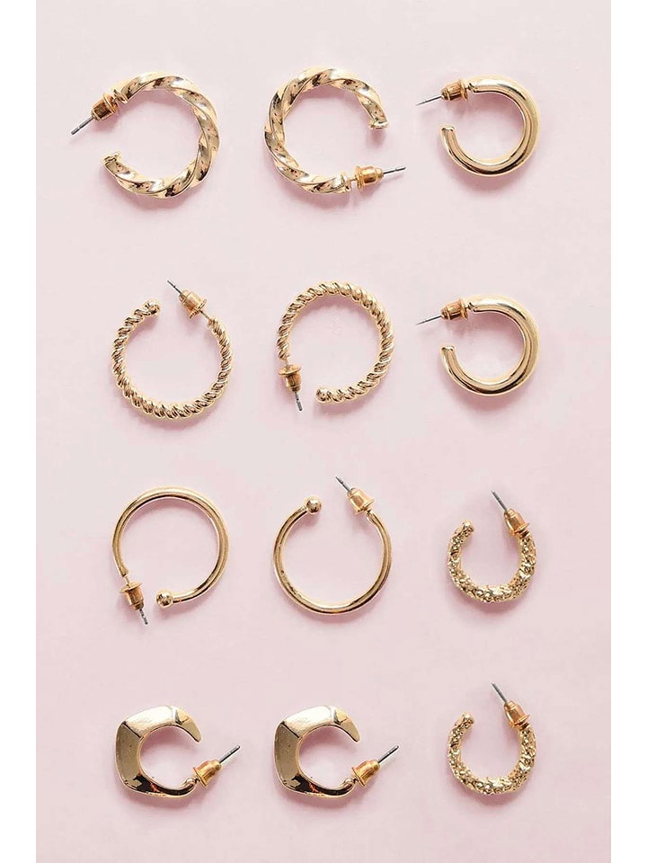 Lodie Silver Kolczyki-kreole (12 szt.) rozmiar: onesize