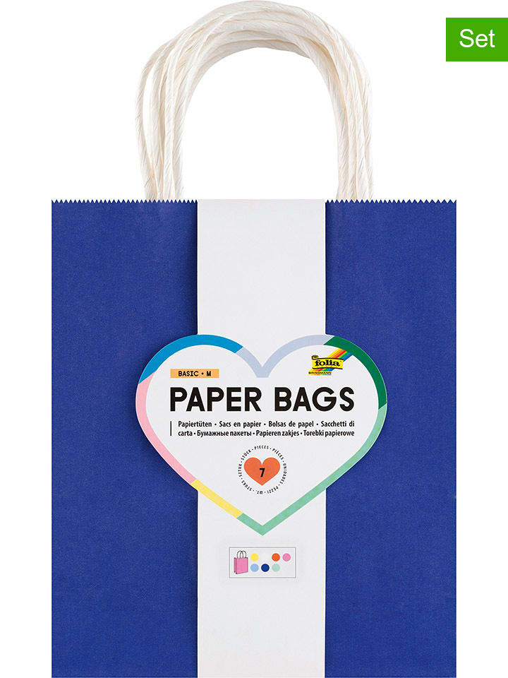 folia PAPER Torebki papierowe (7 szt.) w różnych kolorach rozmiar: onesize