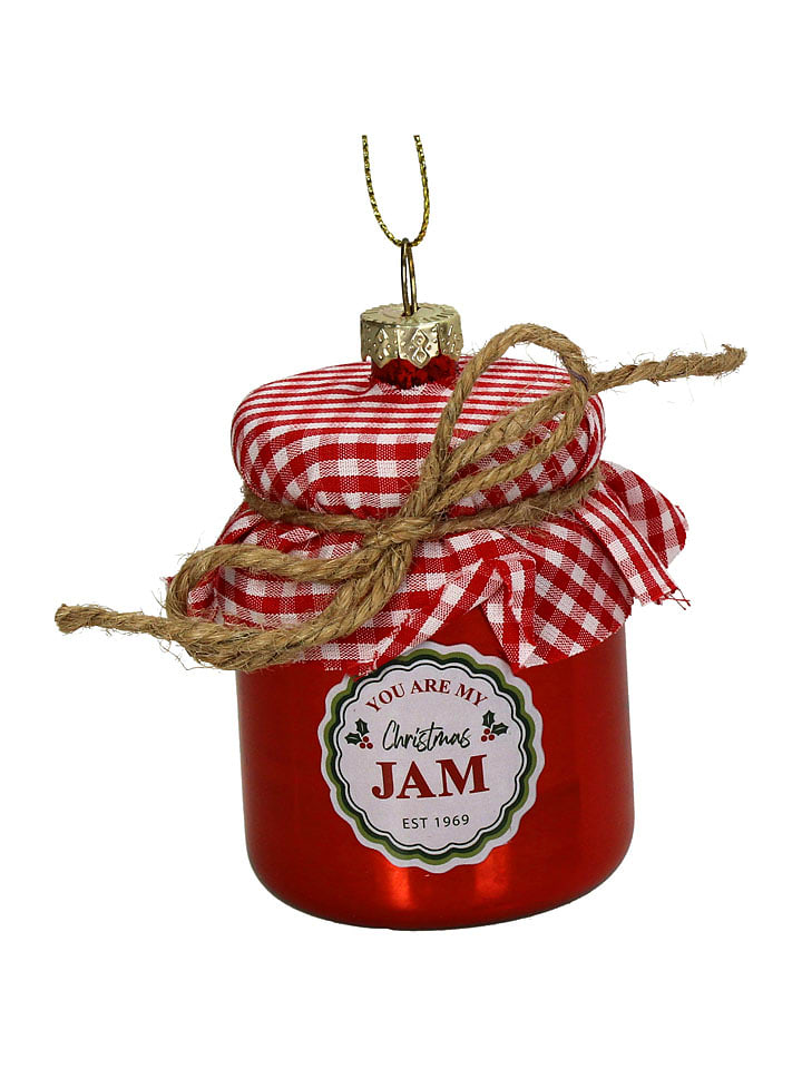 Kersten Ozdoba choinkowa "Christmas Jam" w kolorze czerwonym - wys. 9,5 cm rozmiar: onesize