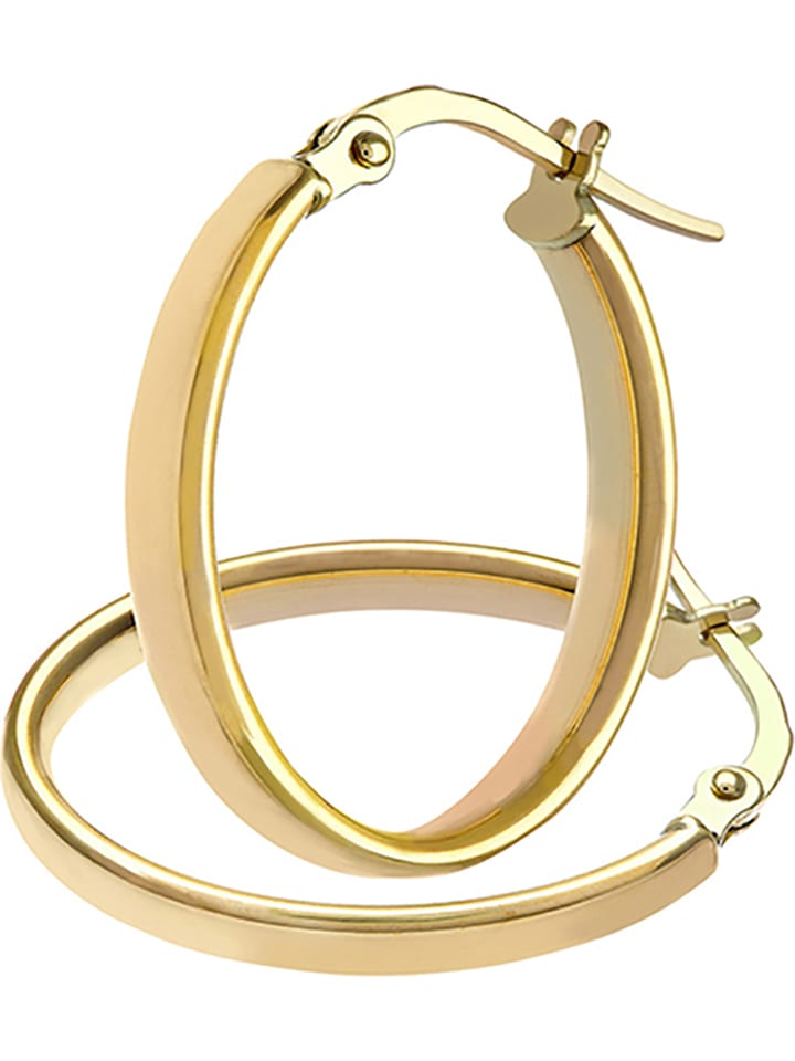 Rinani Złote kolczyki-kreole rozmiar: onesize