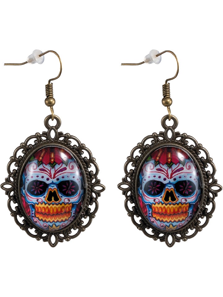 Party x People Kolczyki "La Catrina" ze wzorem rozmiar: onesize