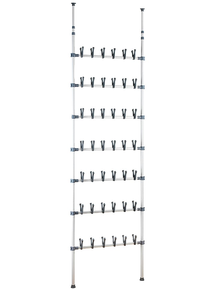 Wenko Teleskopowy regał "Atlas" w kolorze biało-szarym na buty - 68,5 x 300 x 8,5 cm rozmiar: onesize